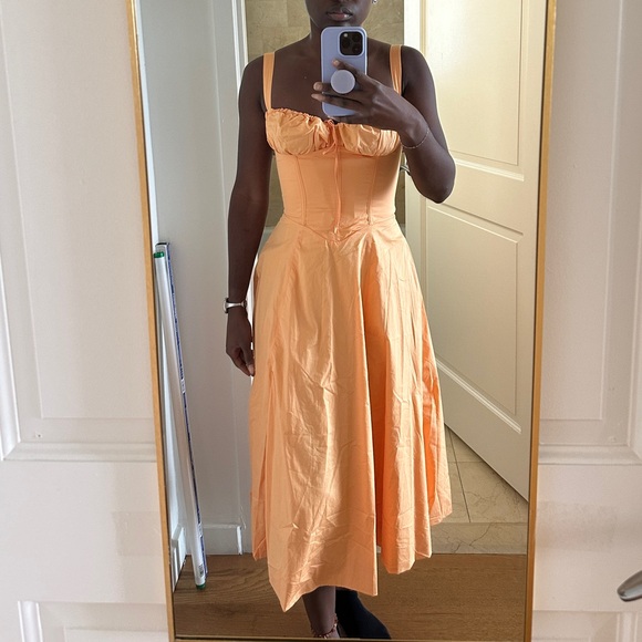 House of CB Carmen dress in tangerine size S - Picture 6 of 8